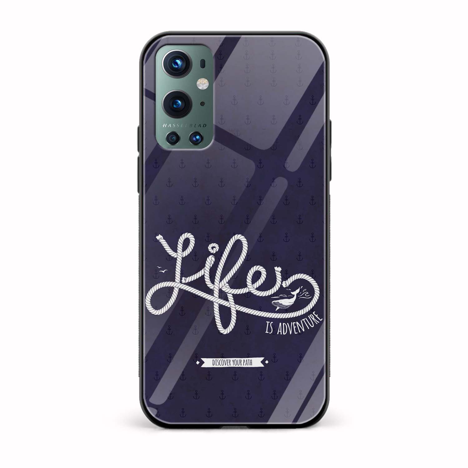 Typography Printed Glass Back Phone Case Typography Printed Glass Back Phone Case - Image 1