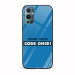 Typography Printed Glass Back Phone Case