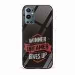 Typography Printed Glass Back Phone Case