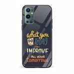 Typography Printed Glass Back Phone Case