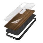Wooden Texture Printed Glass Back Phone Case - Image 3