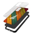 Wooden Texture Printed Glass Back Phone Case - Image 3