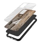 Wooden Texture Printed Glass Back Phone Case - Image 3