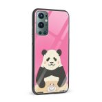 Panda Printed Glass Back Phone Case - Image 2