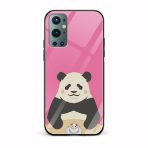 Panda Printed Glass Back Phone Case