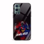 Football - Messi Printed Glass Back Phone Case