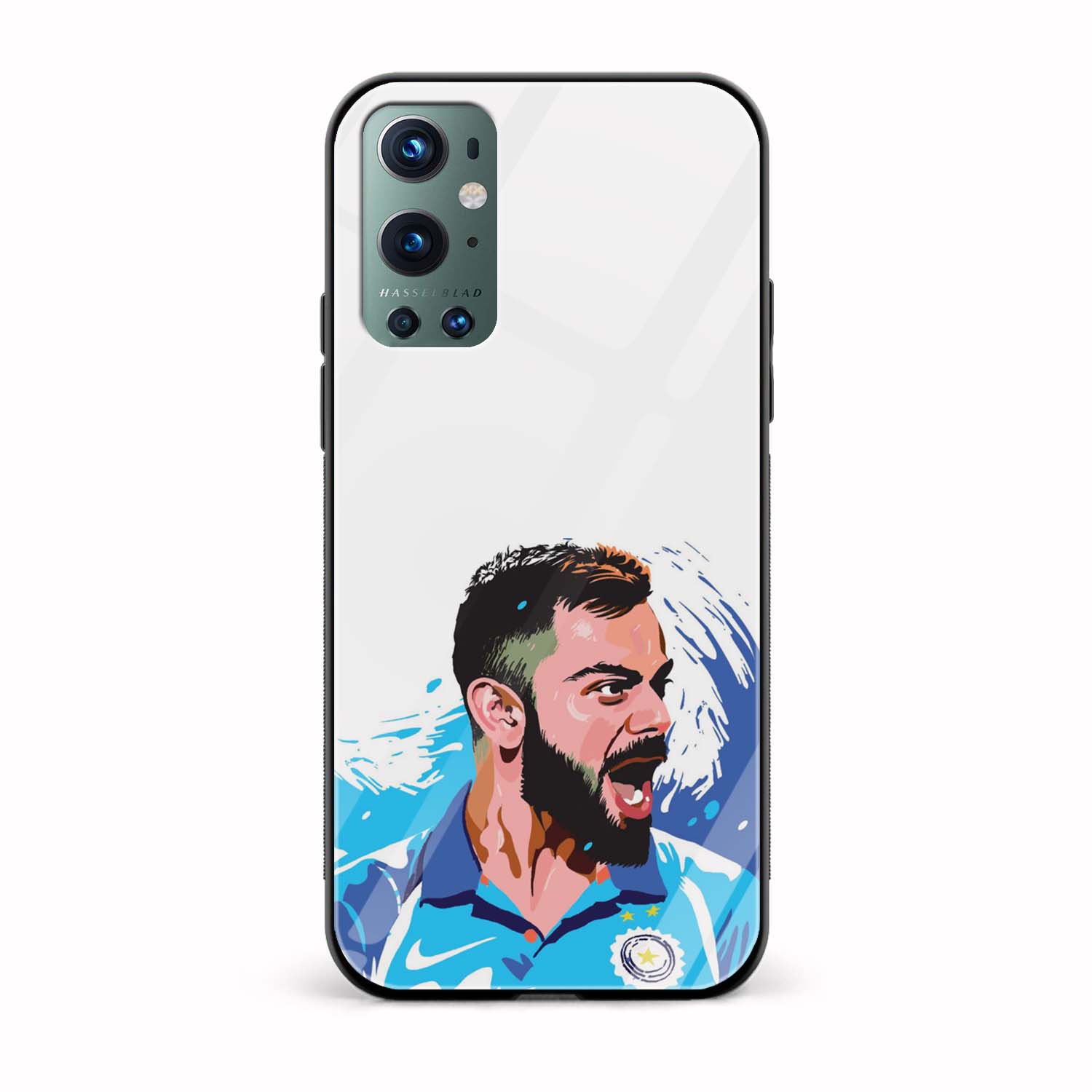 Cricket - Virat Kohli Printed Glass Back Phone Case Cricket - Virat Kohli Printed Glass Back Phone Case - Image 1
