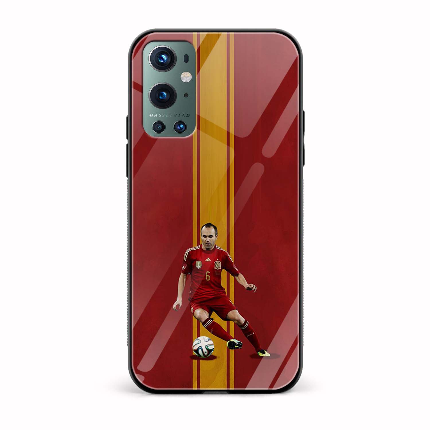 Football - Andres Iniestia Printed Glass Back Phone Case Football - Andres Iniestia Printed Glass Back Phone Case - Image 1