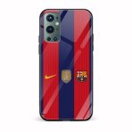 Football - FCB Printed Glass Back Phone Case