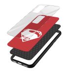 Superman Printed Glass Back Phone Case - Image 3