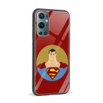 Superman Printed Glass Back Phone Case - Image 2