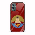 Superman Printed Glass Back Phone Case