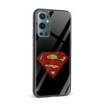 Superman Printed Glass Back Phone Case - Image 2