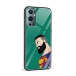 Superman Printed Glass Back Phone Case - Image 2