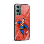 Superman Printed Glass Back Phone Case - Image 2