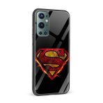 Superman Printed Glass Back Phone Case - Image 2