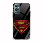 Superman Printed Glass Back Phone Case