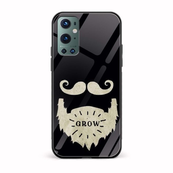 Moustache and Beard Printed Glass Back Phone Case