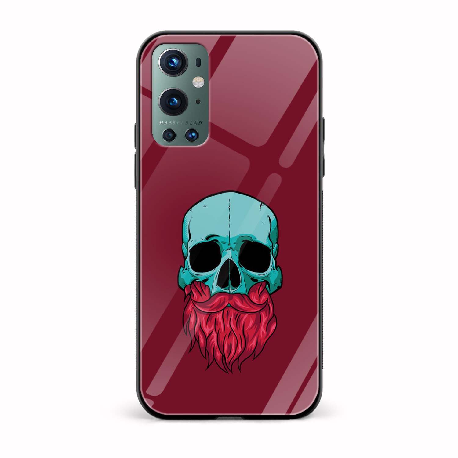 Moustache and Beard Printed Glass Back Phone Case Moustache and Beard Printed Glass Back Phone Case - Image 1