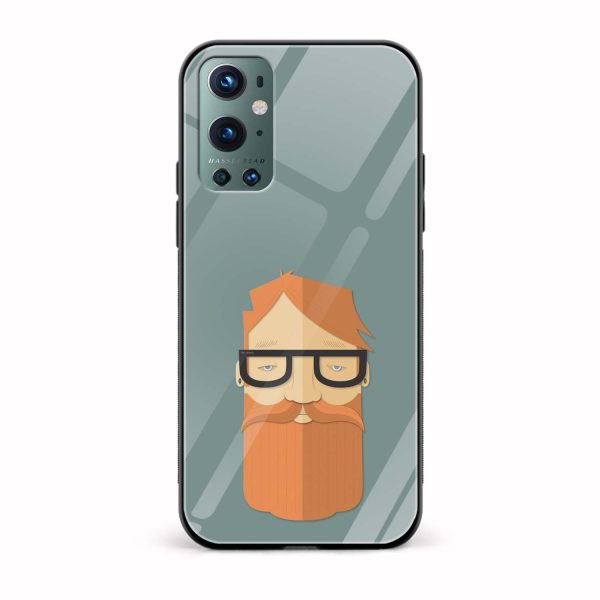 Moustache and Beard Printed Glass Back Phone Case