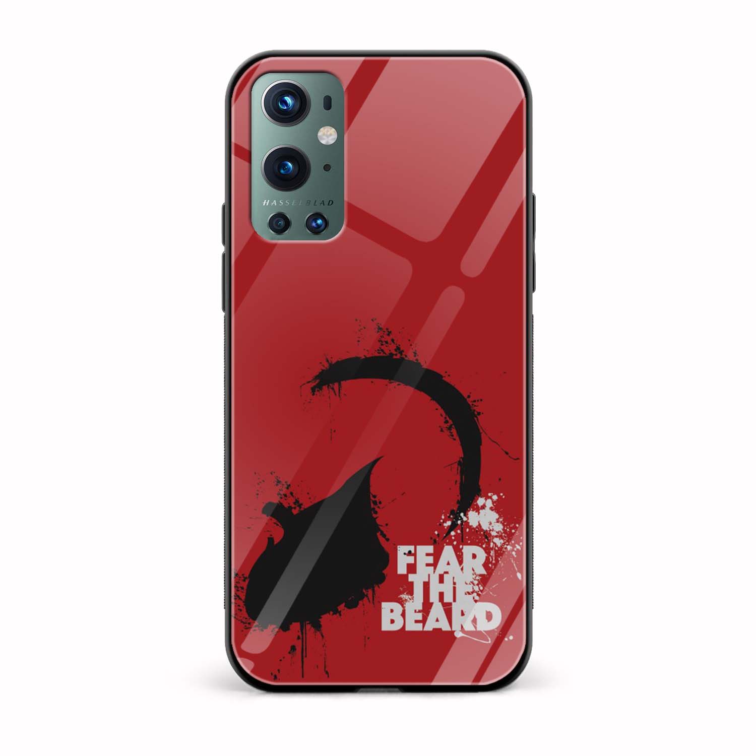 moustache and Beard Printed Glass Back Phone Case moustache and Beard Printed Glass Back Phone Case - Image 1