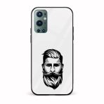 Moustache and Beard Printed Glass Back Phone Case