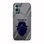 Moustache and Beard Printed Glass Back Phone Case