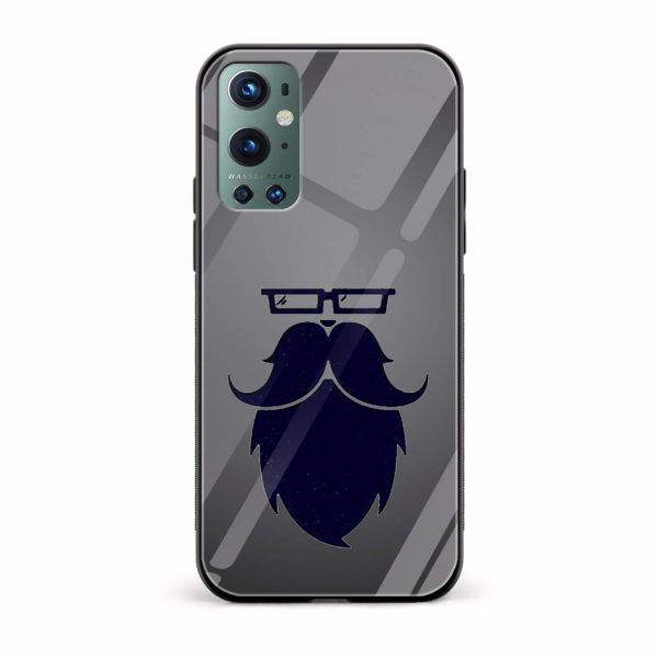 Moustache and Beard Printed Glass Back Phone Case