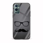 Moustache and Beard Printed Glass Back Phone Case