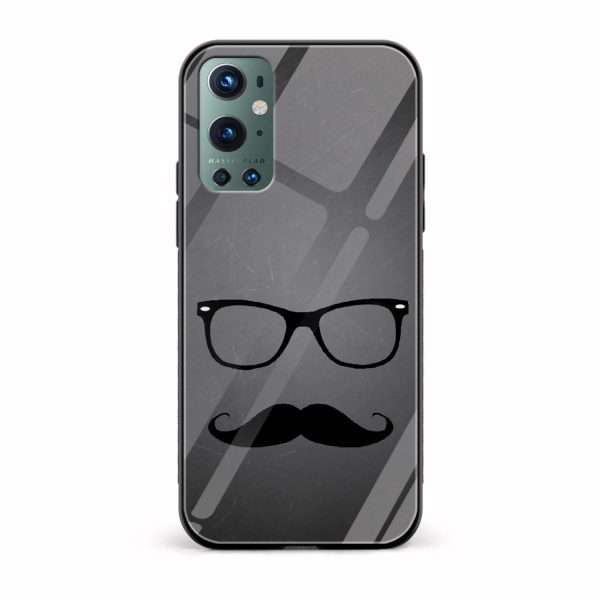 Moustache and Beard Printed Glass Back Phone Case