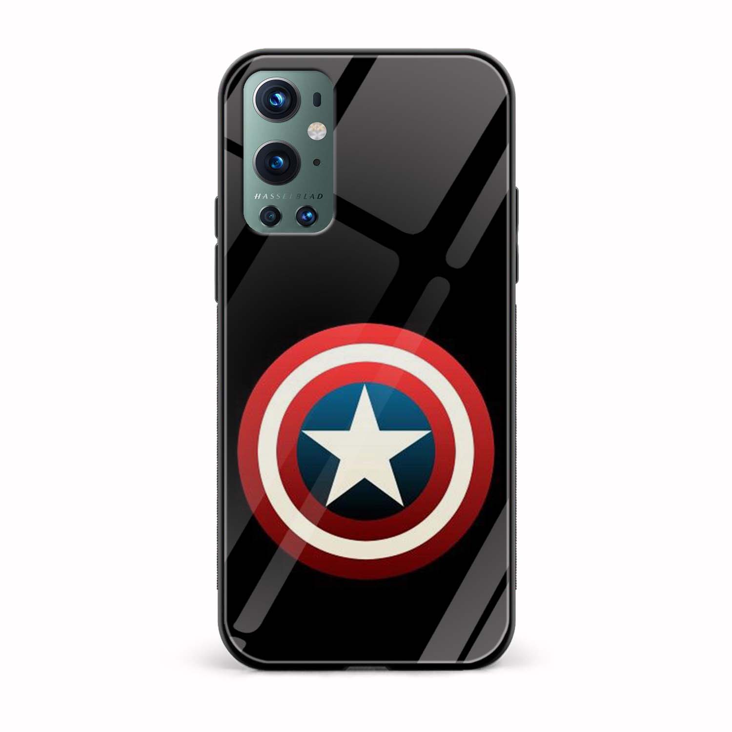 Captain America - Shield Printed Glass Back Phone Case Captain America - Shield Printed Glass Back Phone Case - Image 1