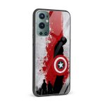 Captain America Printed Glass Back Phone Case - Image 2