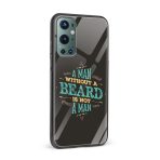 A Man Without A Beard Is Not A Man Printed Glass Back Phone Case - Image 2