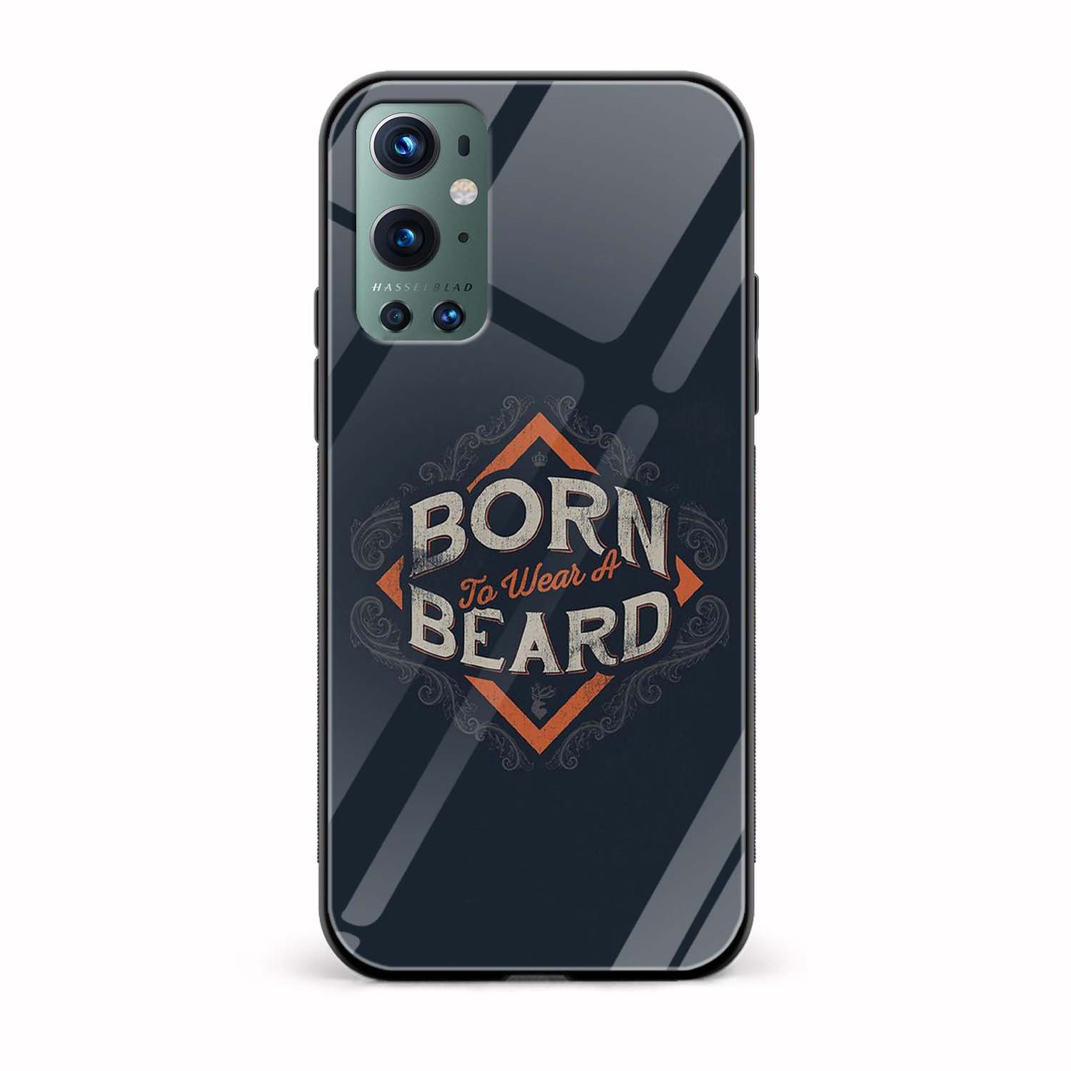 Born To Wear A Beard Printed Glass Back Phone Case Born To Wear A Beard Printed Glass Back Phone Case - Image 1