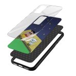 Shinchan And Shiro Printed Glass Back Phone Case - Image 3