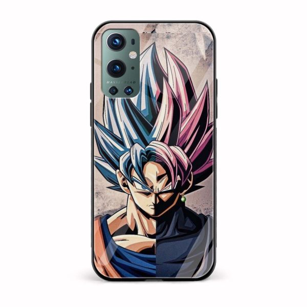 Goku And Zamasu Printed Glass Back Phone Case