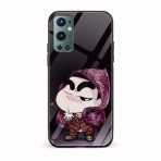 Shinchan Printed Glass Back Phone Case