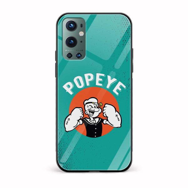 Popeye Printed Glass Back Phone Case