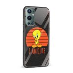 Tweety-I am Cute Printed Glass Back Phone Case - Image 2