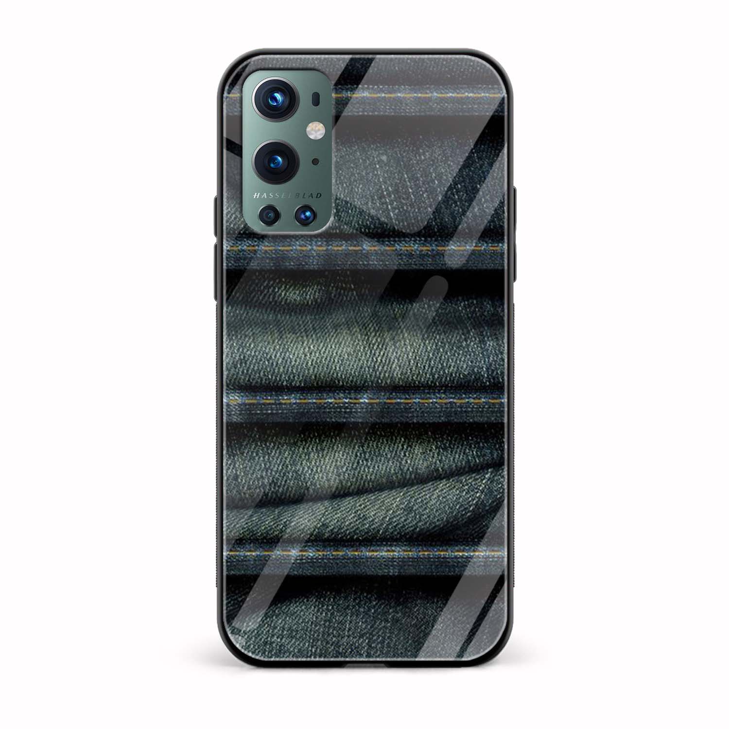 Denim Printed Glass Back Phone Case Denim Printed Glass Back Phone Case - Image 1