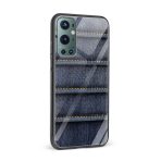 Denim  Printed Glass Back Phone Case - Image 2