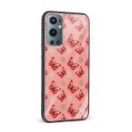 Butterfly Pattern Printed Glass Back Phone Case - Image 2
