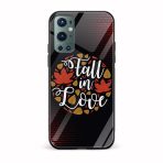 Fall In Love Printed Glass Back Phone Case