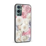 White Pink Roses Printed Glass Back Phone Case - Image 2