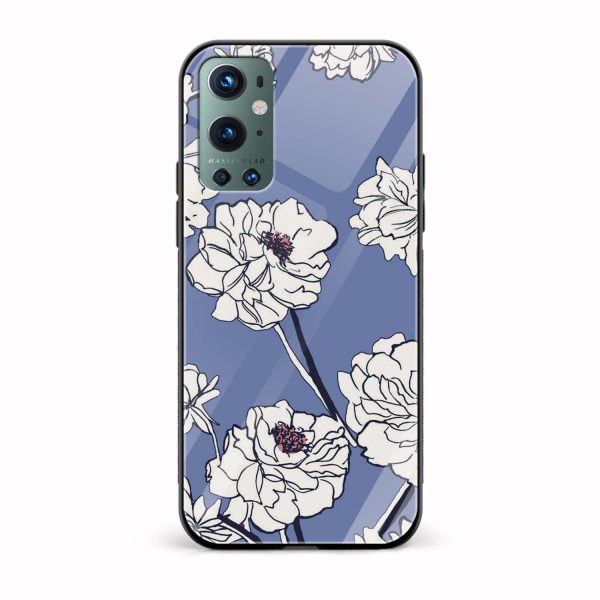 Floral Printed Glass Back Phone Case