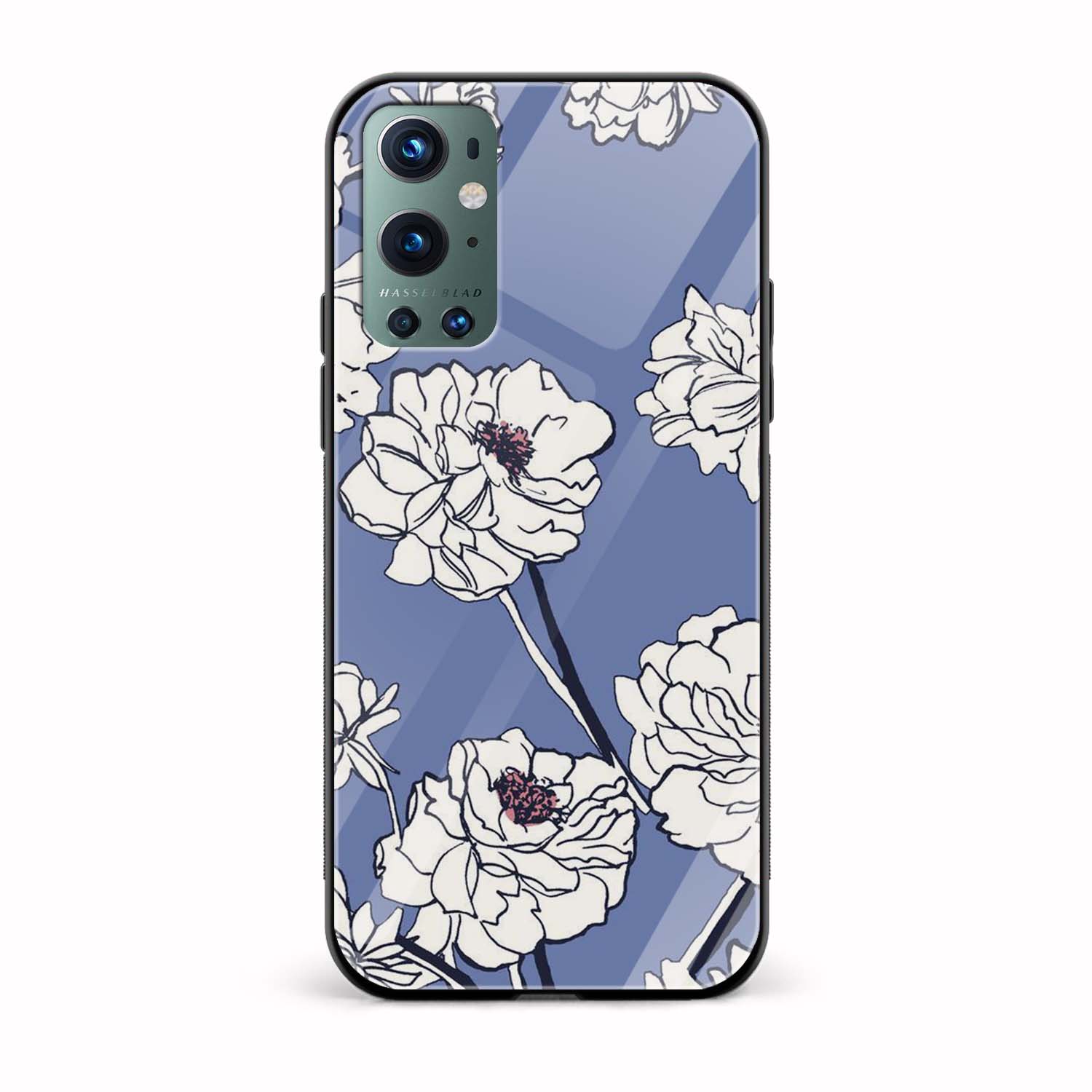 Floral Printed Glass Back Phone Case Floral Printed Glass Back Phone Case - Image 1