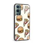 Burger Pizza Pattern Printed Glass Back Phone Case - Image 2