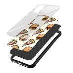 Burger Pizza Pattern Printed Glass Back Phone Case - Image 3