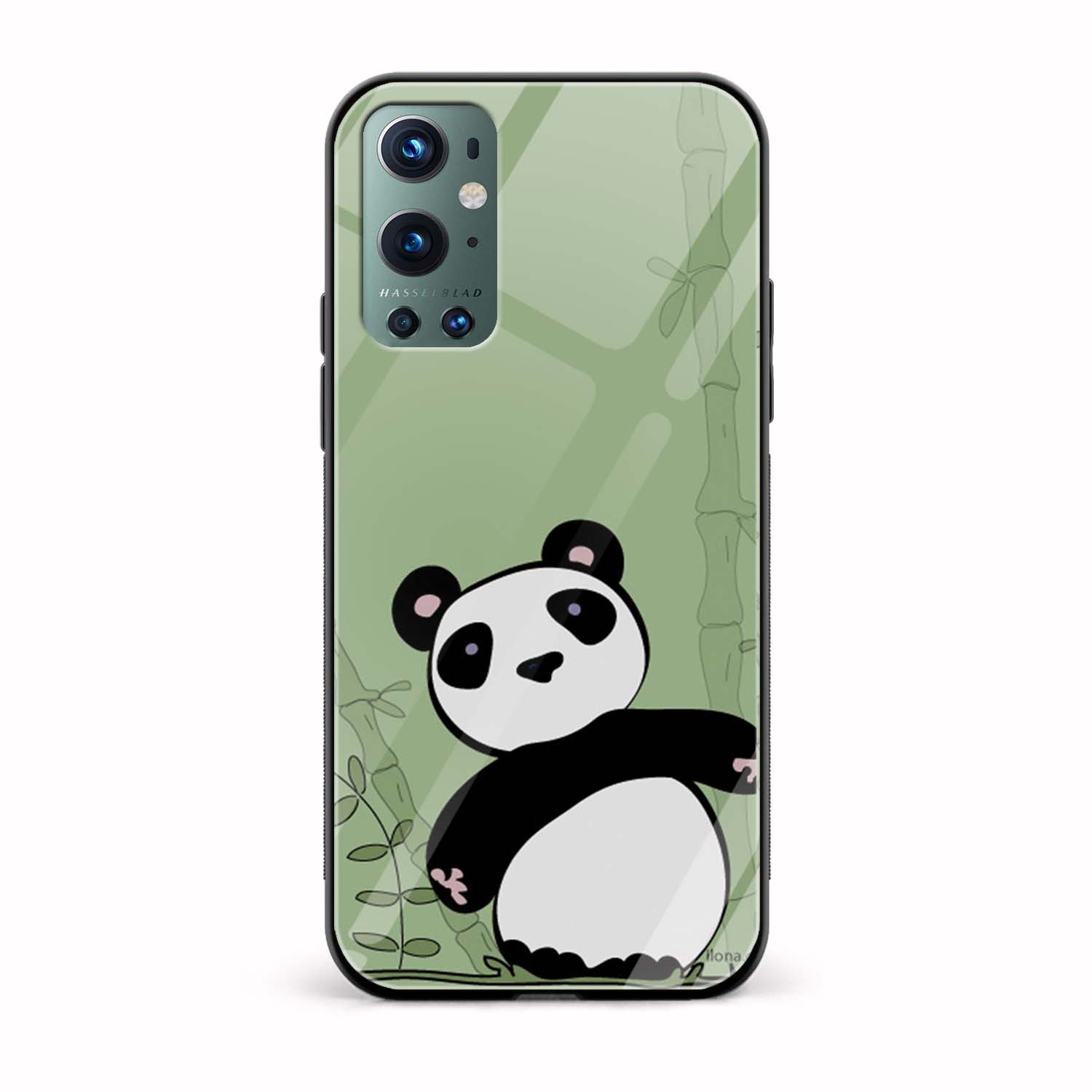 Panda Printed Glass Back Phone Case Panda Printed Glass Back Phone Case - Image 1