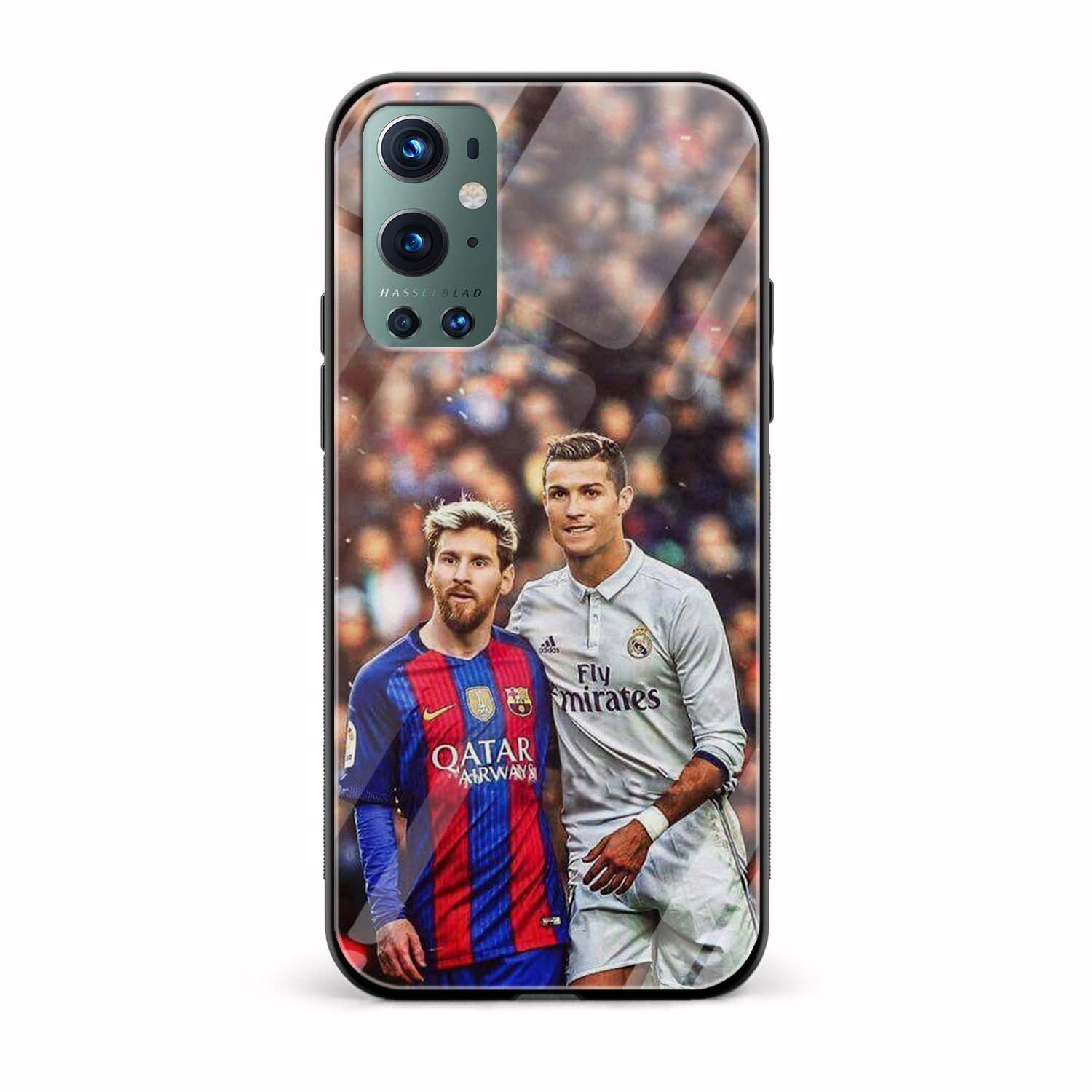 Ronaldo and Messi Printed Glass Back Phone Case Ronaldo and Messi Printed Glass Back Phone Case - Image 1